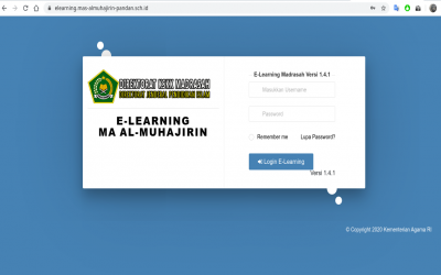 MA AL-MUHAJIRIN PANDAN Gunakan Aplikasi E-Learning Madrasah sebagai Media Pembelajaran Daring