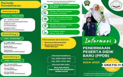 PENERIMAAN PESERTA DIDIK BARU TAHUN PELAJARAN 2024/2025